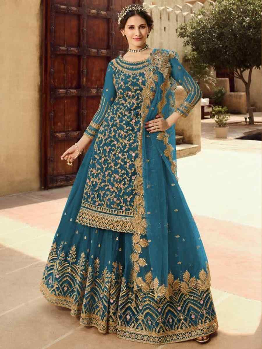 DS 15030 Blue Soft Net Salwar Suit Perfect for Wedding, Party, Baisakhi, Makar Sankranti, Pongal – . Special Price ₹2649. Delivery 4-6 Working | Jump Suits, Tops & Bottoms, Track Suits, Salwar suit, Casual Suits, Creative suits, Designer Suits, Palazzo Suits, Party Wear Suits, Patiala Suits, Straight Suits, Trendy Wear