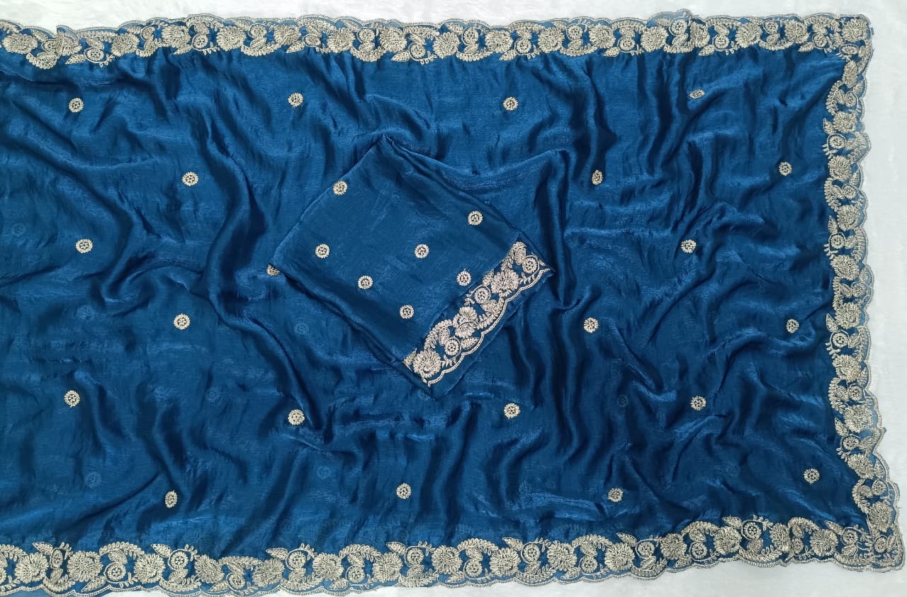 JR 655 Blue Space Silk Saree Perfect for Wedding, Party, Pooja, Makar Sankranti, Temple Visit – . Affordable Price ₹1999. Delivery 4-6 Working Days | Sarees, Bollywood Sarees, Creative Sarees, Designer Sarees, Embroidered Sarees, Ethnic Saree, Modern Digital sarees, Party Wear Sarees