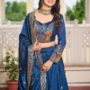 Ram 113 Blue Color Vichitra Lehenga Choli with Embroidery Work. Exclusive Offer ₹3099. Delivery 4-6 Working Days. Shop now. | Lehenga, Bollywood Lehenga, Creative Lehenga, Designer Lehenga, Embroidered Lehenga, Party Wear Lehenga