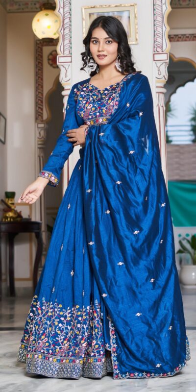 Ram 147 Blue Vichitra Silk Lehenga Choli Perfect for Wedding, Party, Ganesh Chaturthi, Housewarming, Engagement – . Introductory Price ₹3349. Delivery | Lehenga, Bollywood Lehenga, Creative Lehenga, Designer Lehenga, Embroidered Lehenga, Party Wear Lehenga