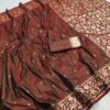 MB 197 Brown Color Banarasi Silk Saree with Zari Work & Lace Work. Exclusive Offer ₹1899. Delivery 4-6 Working Days. Shop now. | Sarees, Bollywood Sarees, Creative Sarees, Designer Sarees, Embroidered Sarees, Ethnic Saree, Modern Digital sarees, Party Wear Sarees