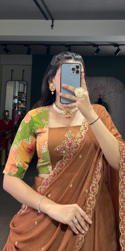 LNB 1068 Brown in Chocolate Crush Embroidery Work & Sequins Work Lehenga Choli . Available at ₹3349 only. Delivery 4-6 Working Days. Shop now. | Lehenga, Bollywood Lehenga, Creative Lehenga, Designer Lehenga, Embroidered Lehenga, Party Wear Lehenga