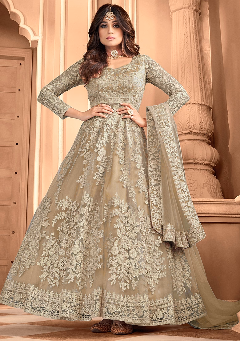 FC 8356 Cream in Color Heavy Net Embroidery Work Salwar Suit . Wedding, Party, Festive, Events, Special Price ₹3199. Delivery 4-6 Working Days. Shop now. | Jump Suits, Tops & Bottoms, Track Suits, Salwar suit, Casual Suits, Creative suits, Designer Suits, Palazzo Suits, Party Wear Suits, Patiala Suits, Straight Suits, Trendy Wear