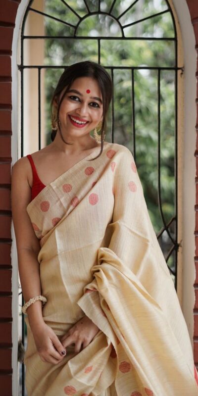 KPR 204 Cream Color Soft Lilan Saree Weaving Work Designer Work. Wedding, Party, Festive, Events, Grab it for ₹1449. Delivery 4-6 Working Days. Shop now. | Sarees, Bollywood Sarees, Creative Sarees, Designer Sarees, Embroidered Sarees, Ethnic Saree, Modern Digital sarees, Party Wear Sarees