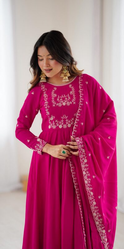 KB 289 Dark Pink with Bead Work & Embroidery Work Roman Chanderi Silk Salwar Suit . Special Price ₹2399. Delivery 4-6 Working Days. Shop now. | Jump Suits, Tops & Bottoms, Track Suits, Salwar suit, Casual Suits, Creative suits, Designer Suits, Palazzo Suits, Party Wear Suits, Patiala Suits, Straight Suits, Trendy Wear