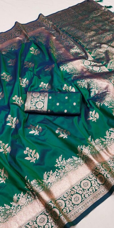 MB 39 Green Color Banarasi Silk Saree with Lace Work & Zari Work. Grab it for ₹1999. Delivery 4-6 Working Days. Shop now. | Sarees, Bollywood Sarees, Creative Sarees, Designer Sarees, Embroidered Sarees, Ethnic Saree, Modern Digital sarees, Party Wear Sarees