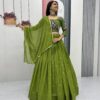 PC 541 Green Cotton Lehenga Choli with Kalamkari Print & Embroidery Work. Introductory Price ₹2099. Delivery 4-6 Working Days. Shop now. | Lehenga, Bollywood Lehenga, Creative Lehenga, Designer Lehenga, Embroidered Lehenga, Party Wear Lehenga