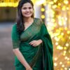 Green Lichi Silk Jacquard Work All Over Saree