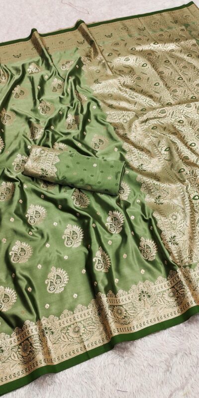 MB 9 Green Color Satin Silk Saree with Lace Work & Zari Work. Exclusive Offer ₹2149. Delivery 4-6 Working Days. Shop now. | Sarees, Bollywood Sarees, Creative Sarees, Designer Sarees, Embroidered Sarees, Ethnic Saree, Modern Digital sarees, Party Wear Sarees