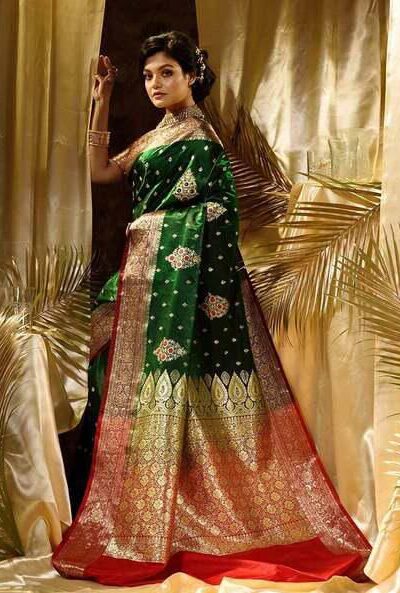 KPR 227 Green in Color Soft Lichi Silk. Lace Border & Lace Work Saree Grab it for ₹1399. Delivery 4-6 Working Days. Shop now. | Sarees, Bollywood Sarees, Creative Sarees, Designer Sarees, Embroidered Sarees, Ethnic Saree, Modern Digital sarees, Party Wear Sarees