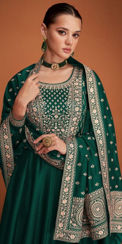 FC 9577 Green Color Vichitra Salwar Suit with Embroidery Work. Available at ₹2649 only. Delivery 4-6 Working Days. Shop now. | Jump Suits, Tops & Bottoms, Track Suits, Salwar suit, Casual Suits, Creative suits, Designer Suits, Palazzo Suits, Party Wear Suits, Patiala Suits, Straight Suits, Trendy Wear