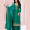 FC 69451 Green Vichitra Salwar Suit with Zari Work & Embroidery Work. Best Price ₹2099. Delivery 4-6 Working Days. Shop now. | Jump Suits, Tops & Bottoms, Track Suits, Salwar suit, Casual Suits, Creative suits, Designer Suits, Palazzo Suits, Party Wear Suits, Patiala Suits, Straight Suits, Trendy Wear