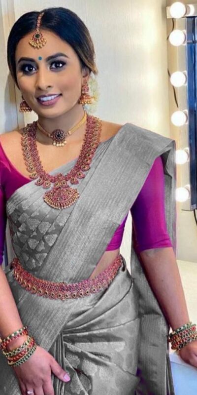 LKP 4067 Grey in Soft Lichi Silk.ace Work & Lace Border Saree Exclusive Offer ₹1299. Delivery 4-6 Working Days. Shop now. | Sarees, Bollywood Sarees, Creative Sarees, Designer Sarees, Embroidered Sarees, Ethnic Saree, Modern Digital sarees, Party Wear Sarees