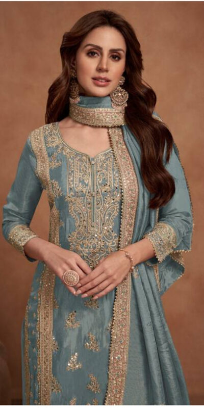 FC 1125 Grey Vichitra Salwar Suit with Embroidery Work & Lace Work. Available at ₹3049 only. Delivery 4-6 Working Days. Shop now. | Jump Suits, Tops & Bottoms, Track Suits, Salwar suit, Casual Suits, Creative suits, Designer Suits, Palazzo Suits, Party Wear Suits, Patiala Suits, Straight Suits, Trendy Wear