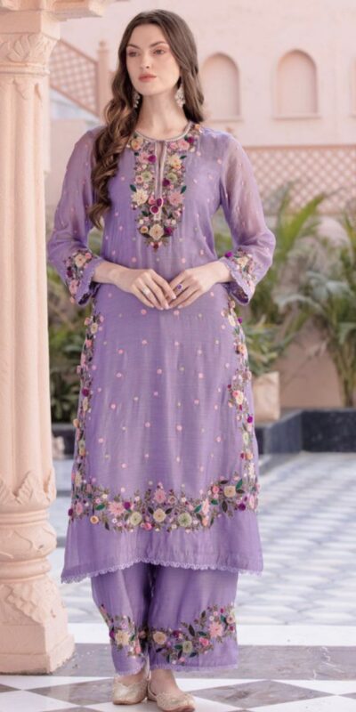 NSR 862 Lavender Faux Georgette Slawar Suit with Embroidery Work & Lace Work. Introductory Price ₹2149. Delivery 4-6 Working Days. Shop now. | Jump Suits, Tops & Bottoms, Track Suits, Salwar suit, Casual Suits, Creative suits, Designer Suits, Palazzo Suits, Party Wear Suits, Patiala Suits, Straight Suits, Trendy Wear