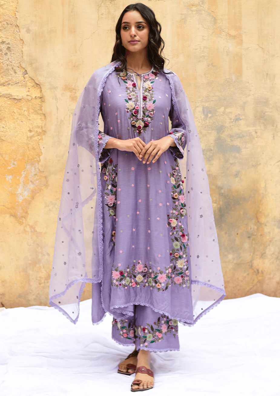 NSR 862 Lavender Faux Georgette Slawar Suit with Embroidery Work & Lace Work. Introductory Price ₹2149. Delivery 4-6 Working Days. Shop now. | Jump Suits, Tops & Bottoms, Track Suits, Salwar suit, Casual Suits, Creative suits, Designer Suits, Palazzo Suits, Party Wear Suits, Patiala Suits, Straight Suits, Trendy Wear
