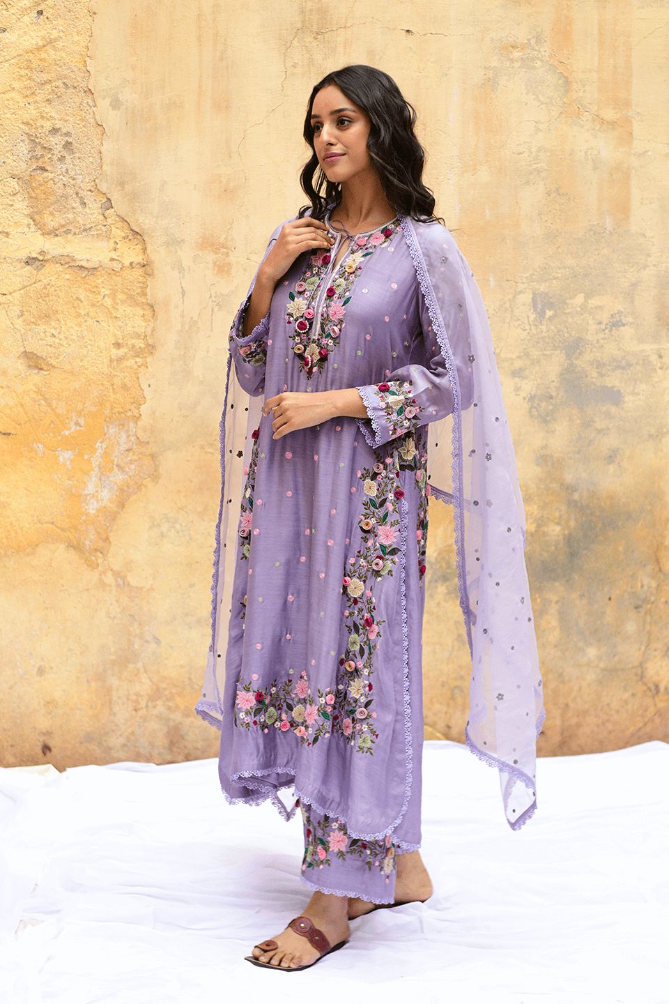 NSR 862 Lavender Faux Georgette Slawar Suit with Embroidery Work & Lace Work. Introductory Price ₹2149. Delivery 4-6 Working Days. Shop now. | Jump Suits, Tops & Bottoms, Track Suits, Salwar suit, Casual Suits, Creative suits, Designer Suits, Palazzo Suits, Party Wear Suits, Patiala Suits, Straight Suits, Trendy Wear