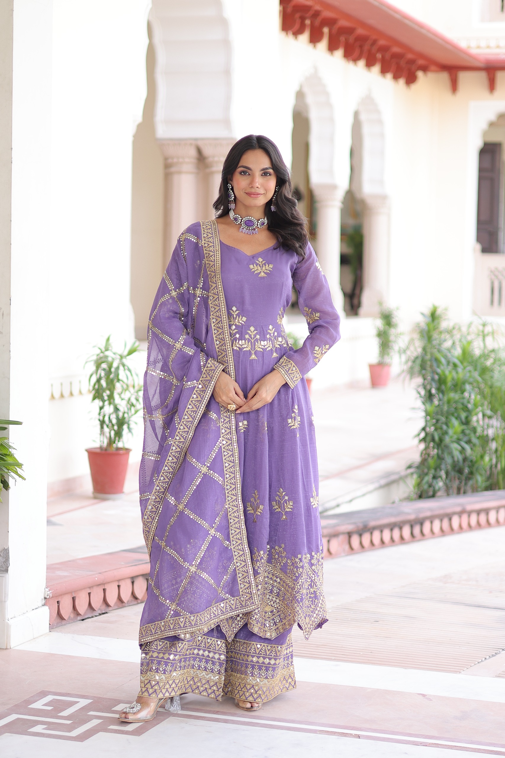KA 1212 Lavender in Silver Crunchy Sequins Work & Embroidery Work Gown . Now at just ₹3199. Delivery 4-6 Working Days. Shop now. | Gowns, Bollywood Gowns, Creative Gowns, Designer Gowns, Embroidered Gowns, Party Wear Gowns