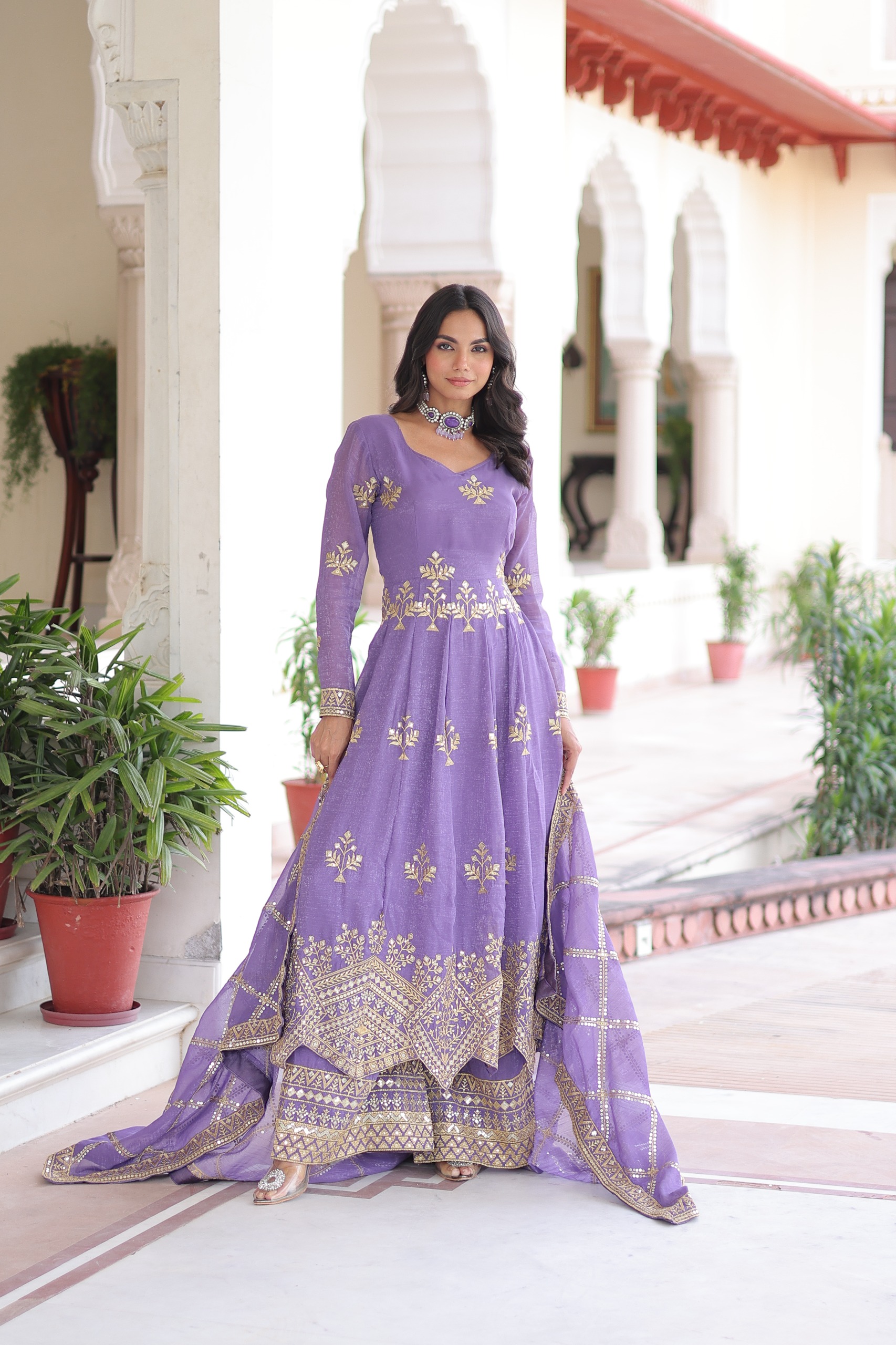KA 1212 Lavender in Silver Crunchy Sequins Work & Embroidery Work Gown . Now at just ₹3199. Delivery 4-6 Working Days. Shop now. | Gowns, Bollywood Gowns, Creative Gowns, Designer Gowns, Embroidered Gowns, Party Wear Gowns