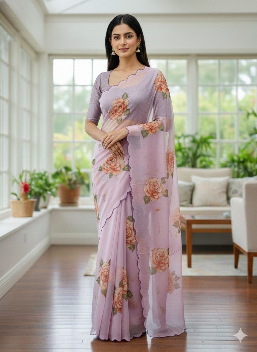 BT 412 Lavender TB Organza Saree with Digital Print. Wedding, Party, Festive, Events, Navratri , Special Price ₹1649. Delivery 4-6 Working Days. Shop now. | Sarees, Bollywood Sarees, Creative Sarees, Designer Sarees, Embroidered Sarees, Ethnic Saree, Modern Digital sarees, Party Wear Sarees