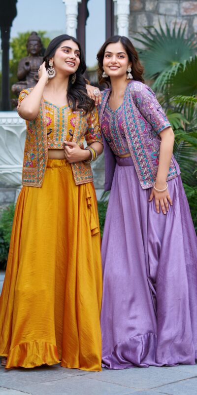 Ram 142 Lavender Vichitra Lehenga Choli with Embroidery Work & Thread Embroidery. Introductory Price ₹2549. Delivery 4-6 Working Days. Shop now. | Lehenga, Bollywood Lehenga, Creative Lehenga, Designer Lehenga, Embroidered Lehenga, Party Wear Lehenga