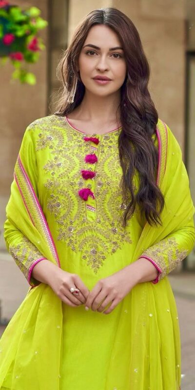 ST 233 Lime Yellow in Color Embroidery Work Salwar Suit Faux Georgette. Get it for ₹2049. Delivery 4-6 Working Days. Shop now. | Jump Suits, Tops & Bottoms, Track Suits, Salwar suit, Casual Suits, Creative suits, Designer Suits, Palazzo Suits, Party Wear Suits, Patiala Suits, Straight Suits, Trendy Wear