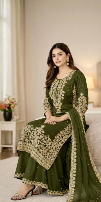 SSR 535 Mahendi in Organza Silk Embroidery Work Salwar Suit . Available at ₹2399 only. Delivery 4-6 Working Days. Shop now. | Jump Suits, Salwar suit, Casual Suits, Creative suits, Designer Suits, Palazzo Suits, Party Wear Suits, Patiala Suits, Straight Suits