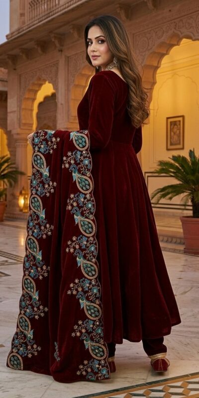ST 1148 Maroon 9000 Velvet Salwar Suit with Embroidery Work & Lace Work. Get it for ₹2449. Delivery 4-6 Working Days. Shop now. | Jump Suits, Salwar suit, Casual Suits, Creative suits, Designer Suits, Palazzo Suits, Party Wear Suits, Patiala Suits, Straight Suits