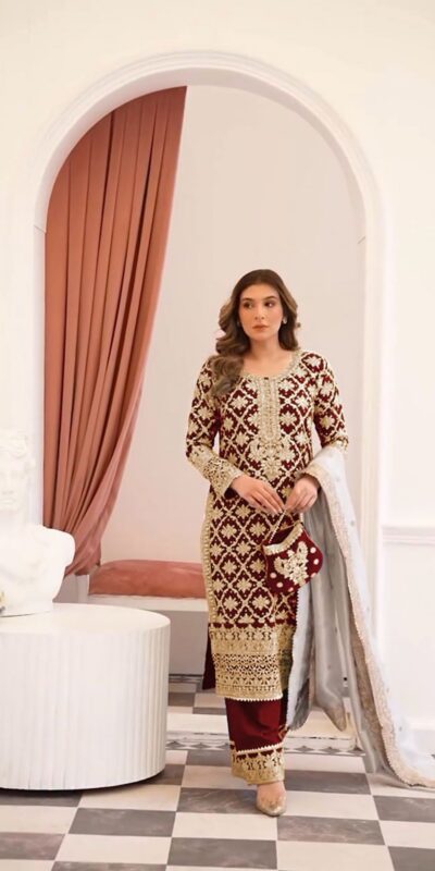 SRK 5310 Maroon Faux Georgette Salwar Suit Perfect for Wedding, Party, Baisakhi, Pooja, Reception – . Best Price ₹2449. Delivery 4-6 Working Da | Jump Suits, Tops & Bottoms, Track Suits, Salwar suit, Casual Suits, Creative suits, Designer Suits, Palazzo Suits, Party Wear Suits, Patiala Suits, Straight Suits, Trendy Wear