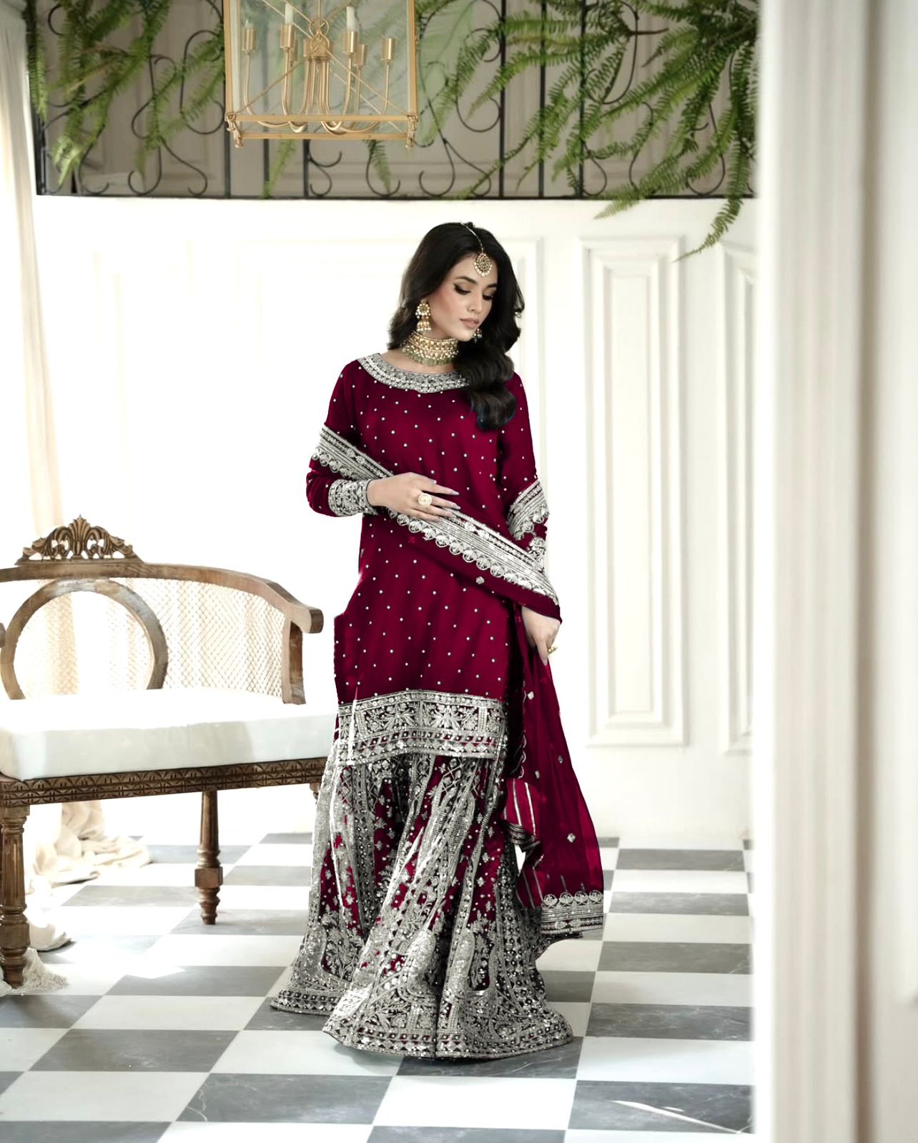 SSR 502 Maroon Faux Georgette Salwar Suit Perfect for Wedding, Party, Onam, Cultural Events, Diwali – . Festive Deal ₹2499. Delivery 4-6 Working Days | Jump Suits, Tops & Bottoms, Track Suits, Salwar suit, Casual Suits, Creative suits, Designer Suits, Palazzo Suits, Party Wear Suits, Patiala Suits, Straight Suits, Trendy Wear
