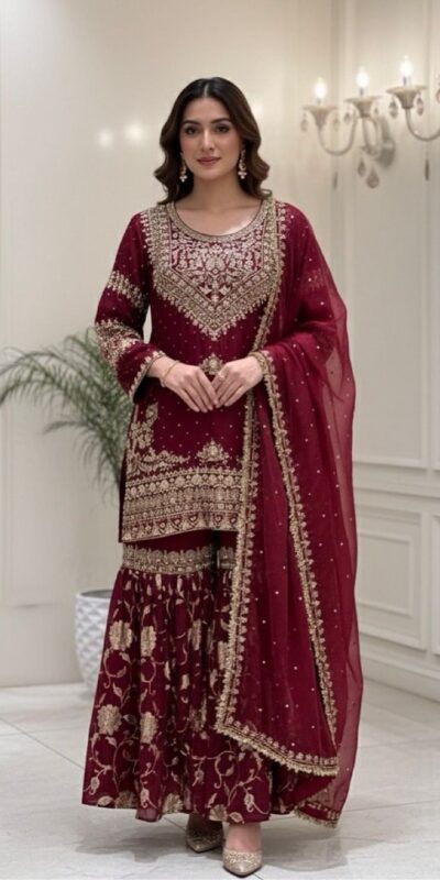 SSR 534 Maroon Georgette Salwar Suit Perfect for Wedding, Party, Onam, Housewarming, Bridal Wear – . Delivery 4-6 Working Days. Shop now. | Jump Suits, Tops & Bottoms, Track Suits, Salwar suit, Casual Suits, Creative suits, Designer Suits, Palazzo Suits, Party Wear Suits, Patiala Suits, Straight Suits, Trendy Wear