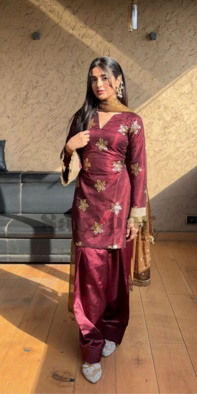 NSR 853 Maroon Natural Crep Silk Salwar Suit Perfect for Wedding, Party, Pongal, Baisakhi, Onam –. Grab it for ₹1749. Delivery 4-6 Working Days. | Jump Suits, Tops & Bottoms, Track Suits, Salwar suit, Casual Suits, Creative suits, Designer Suits, Palazzo Suits, Party Wear Suits, Patiala Suits, Straight Suits, Trendy Wear