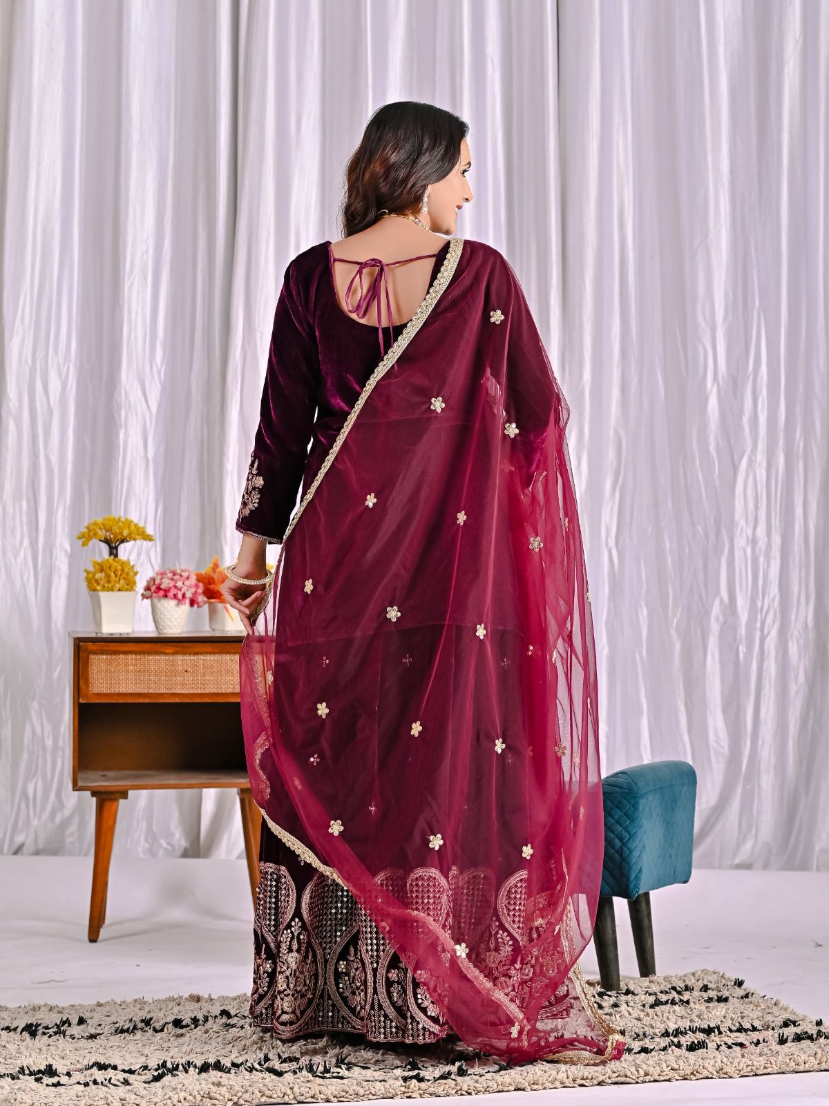 ND 5054 Maroon Embroidery Work Salwar Suit in Maroon Viscous Velvet. Available at ₹2449 only. Delivery 4-6 Working Days. Shop now. | Jump Suits, Tops & Bottoms, Track Suits, Salwar suit, Casual Suits, Creative suits, Designer Suits, Palazzo Suits, Party Wear Suits, Patiala Suits, Straight Suits, Trendy Wear