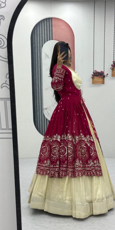 PC 556 Maroon Color Simar Cosmos Lehenga Choli with Designer Work. Special Price ₹3049. Delivery 4-6 Working Days. Shop now. | Lehenga, Bollywood Lehenga, Creative Lehenga, Designer Lehenga, Embroidered Lehenga, Party Wear Lehenga