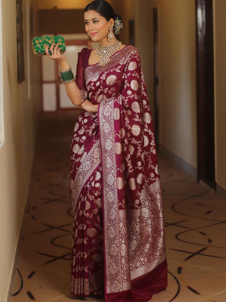 KP 5085 Maroon in Soft Lichi Silk Wedding, Party, Festive, Events Designer Work Saree . Get it for ₹1349. Delivery 4-6 Working Days. Shop now. | Sarees, Bollywood Sarees, Creative Sarees, Designer Sarees, Embroidered Sarees, Ethnic Saree, Modern Digital sarees, Party Wear Sarees