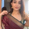 Maroon Soft Lichi Silk Rich Pallu Border Work Saree
