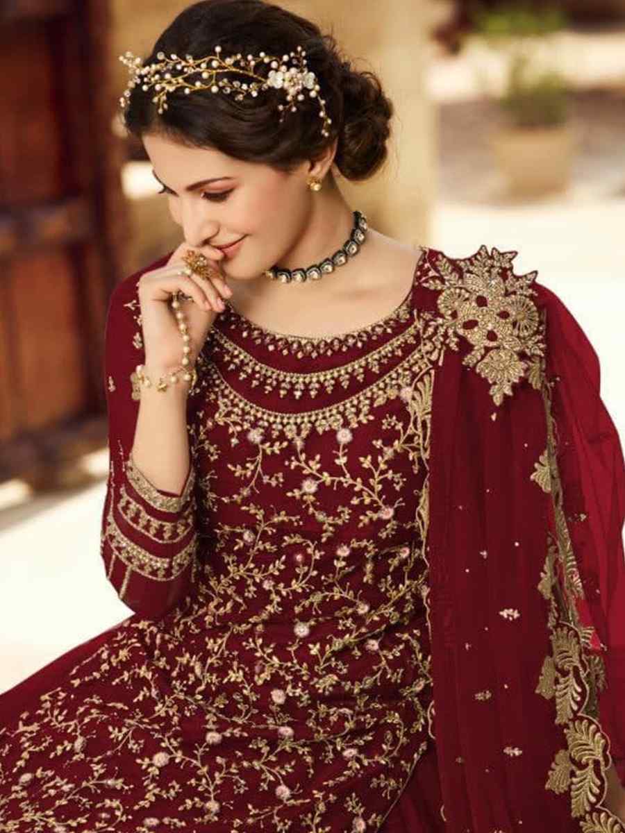 DS 15030 Maroon Soft Net Salwar Suit Perfect for Wedding, Party, Baisakhi, Makar Sankranti, Pongal – . Special Price ₹2649. Delivery 4-6 Working | Jump Suits, Tops & Bottoms, Track Suits, Salwar suit, Casual Suits, Creative suits, Designer Suits, Palazzo Suits, Party Wear Suits, Patiala Suits, Straight Suits, Trendy Wear