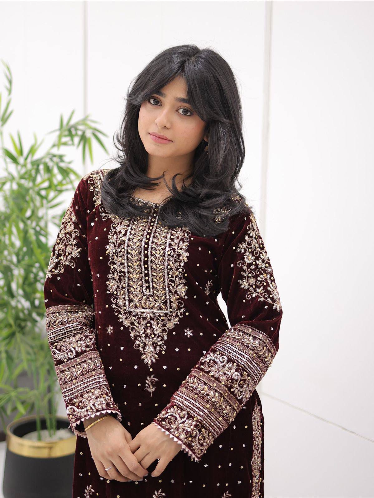 BE 422 Maroon with Embroidery Work Velvet Salwar Suit . Wedding, Party, Festive, Events, Grab it for ₹2099. Delivery 4-6 Working Days. Shop now. | Jump Suits, Tops & Bottoms, Track Suits, Salwar suit, Casual Suits, Creative suits, Designer Suits, Palazzo Suits, Party Wear Suits, Patiala Suits, Straight Suits, Trendy Wear