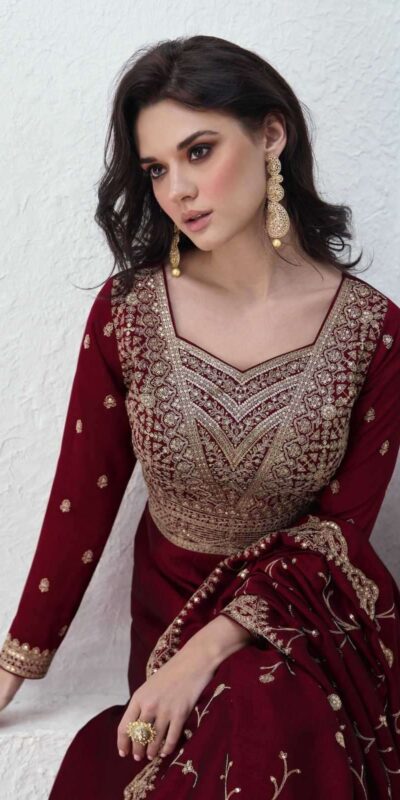 FC Saroj 9943 Maroon Vichitra Salwar Suit with Embroidery Work & Lace Work. Special Price ₹3049. Delivery 4-6 Working Days. Shop now. | Jump Suits, Salwar suit, Casual Suits, Creative suits, Designer Suits, Palazzo Suits, Party Wear Suits, Patiala Suits, Straight Suits