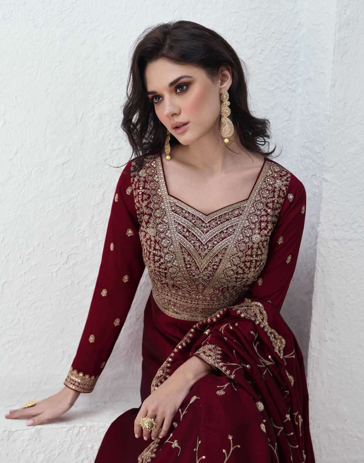 FC Saroj 9943 Maroon Vichitra Salwar Suit with Embroidery Work & Lace Work. Special Price ₹3049. Delivery 4-6 Working Days. Shop now. | Jump Suits, Tops & Bottoms, Track Suits, Salwar suit, Casual Suits, Creative suits, Designer Suits, Palazzo Suits, Party Wear Suits, Patiala Suits, Straight Suits, Trendy Wear