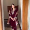 AD 185 Maroon Viscose Velvet Salwar Suit with Embroidery Work & Lace Work. Grab it for ₹2099. Delivery 4-6 Working Days. Shop now. | Jump Suits, Tops & Bottoms, Track Suits, Salwar suit, Casual Suits, Creative suits, Designer Suits, Palazzo Suits, Party Wear Suits, Patiala Suits, Straight Suits, Trendy Wear