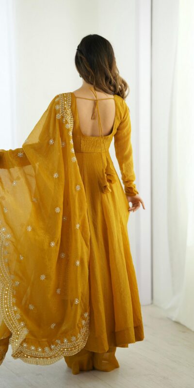 SSR 5006 Mustard Fandy Silk Gown Perfect for Wedding, Party, Pongal, Traditional Day, Baby Shower – . Get it for ₹1999. Delivery 4-6 Working Days. Shop | Gowns, Bollywood Gowns, Creative Gowns, Designer Gowns, Embroidered Gowns, Party Wear Gowns