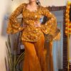 Mustered Fandy Silk Embroidery Work Salwar Suit