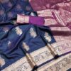 MB 1027 Navy Blue in Banarasi Silk Zari Work & Lace Work Saree . Available at ₹1999 only. Delivery 4-6 Working Days. Shop now. | Sarees, Bollywood Sarees, Creative Sarees, Designer Sarees, Embroidered Sarees, Ethnic Saree, Modern Digital sarees, Party Wear Sarees