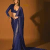 DF 3465 Navy Blue Faux Georgette Saree with Embroidery Work & Mirror Work. Affordable Price ₹2099. Delivery 4-6 Working Days. Shop now. | Sarees, Bollywood Sarees, Creative Sarees, Designer Sarees, Embroidered Sarees, Ethnic Saree, Modern Digital sarees, Party Wear Sarees