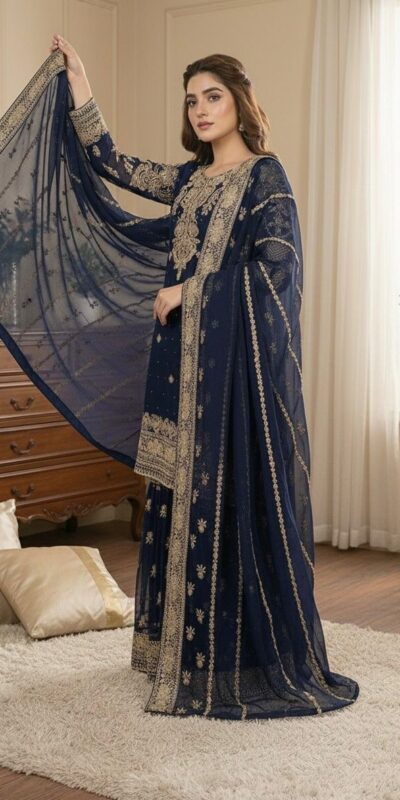 NSR 878 Navy Blue Faux Georgette Salwar Suit Perfect for Wedding, Party, Engagement, Pongal, Makar Sankranti – . Get it for ₹2149. Delivery 4-6 Working Days | Jump Suits, Tops & Bottoms, Track Suits, Salwar suit, Casual Suits, Creative suits, Designer Suits, Palazzo Suits, Party Wear Suits, Patiala Suits, Straight Suits, Trendy Wear