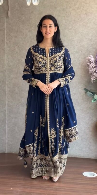 KD 1554 Navy Blue Faux Georgette Salwar Suit with Designer Work. Affordable Price ₹2549. Delivery 4-6 Working Days. Shop now. | Jump Suits, Salwar suit, Casual Suits, Creative suits, Designer Suits, Palazzo Suits, Party Wear Suits, Patiala Suits, Straight Suits