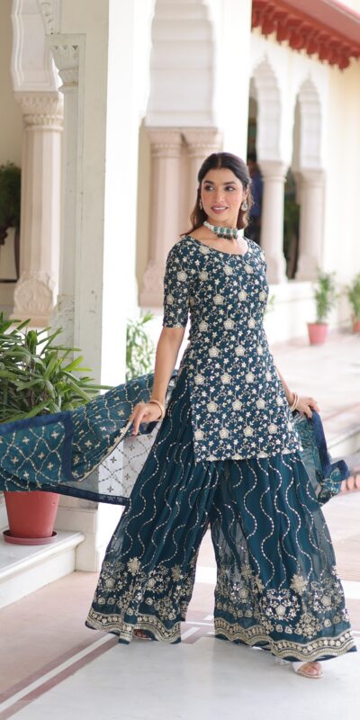 KA 1210 Navy Blue in Georgette. Embroidery Work & Sequins Work Salwar Suit Grab it for ₹2599. Delivery 4-6 Working Days. Shop now. | Jump Suits, Tops & Bottoms, Track Suits, Salwar suit, Casual Suits, Creative suits, Designer Suits, Palazzo Suits, Party Wear Suits, Patiala Suits, Straight Suits, Trendy Wear