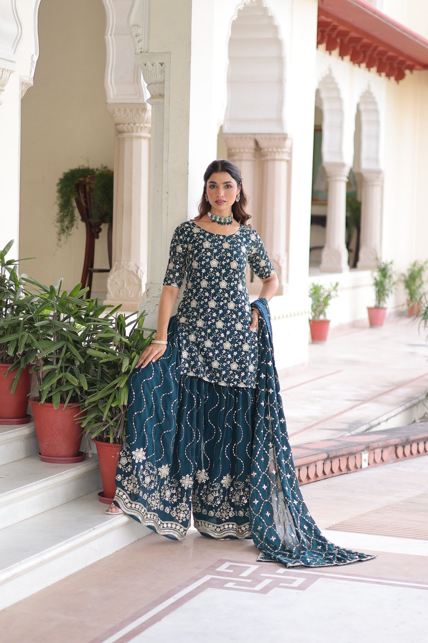KA 1210 Navy Blue in Georgette. Embroidery Work & Sequins Work Salwar Suit Grab it for ₹2599. Delivery 4-6 Working Days. Shop now. | Jump Suits, Tops & Bottoms, Track Suits, Salwar suit, Casual Suits, Creative suits, Designer Suits, Palazzo Suits, Party Wear Suits, Patiala Suits, Straight Suits, Trendy Wear