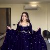 RTC 5924 Navy Blue Georgette Thread With Sequence Gown Perfect for Wedding, Party, Reception, Holi, . Available at ₹1999 only. Delivery 4-6 Working Days. | Gowns, Bollywood Gowns, Creative Gowns, Designer Gowns, Embroidered Gowns, Party Wear Gowns